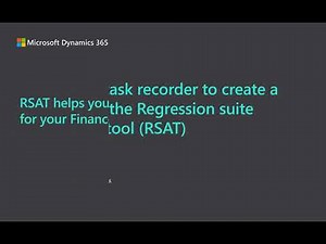 Dynamics 365 Tutorials - How to use task recorder for RSAT