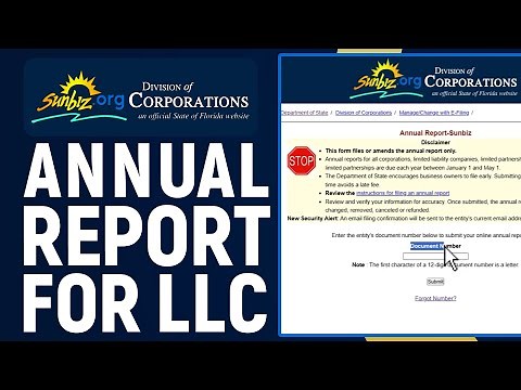 How To File An Annual Report For LLC In Florida (2026) | Sunbiz Florida Tutorial