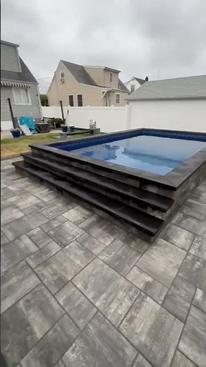 The Rectangle Pool Semi In-ground Walkaround