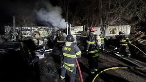 Crews battle early morning fire in Erie
