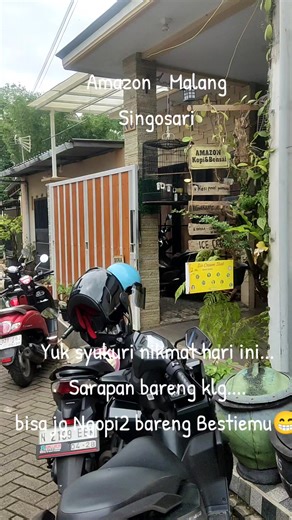 Yuk bersyukur di hari Jumat ini semoga sehat dan sll dalam limpahan Berkah...yuk sarapan bareng2 klg atau ngopi makan bareng berstie2 mu😜di Amazon_Malang Singosari #bersyukur #makanbarengkeluarga #amazonmalang #warkopamazonmalang #singosari @Ammazon Owner @Amazon Kopi &Bonsai @naylaaaajaa✰ @nayyfaaa_r @LEMBU ASRI MANUNGGAL @Lembu Asri Manunggal Official