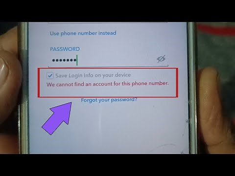 fix Snapchat We cannot find an account for this phone number