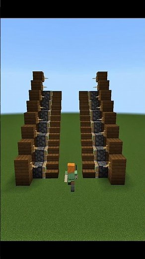 How to Build Automatic Stairs in Minecraft (Easy Redstone Build) 🔥🥶 || #minecraft #redstonebuild