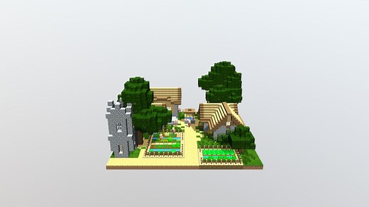 Minecraft Village - Download Free 3D model by fld (@fieldfly3r)