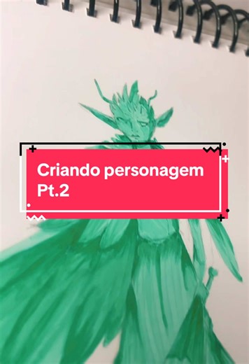 Criando mais um personagem🫧💚 #art #desenho #sketch #coloring #rpg #fyp