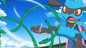 Snivy estuvo a punto de ganarle a riolu y así darle la victoria a ash | Ch3vi Tv