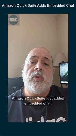 'D' of Things on Instagram: "Amazon Quick Suite just added embedded chat. Business-intelligence dashboards now talk back. Read the story: https://aws.amazon.com/blogs/business-intelligence/announcing-embedded-chat-in-amazon-quick-suite/ Like, comment and subscribe to DoT to check out our videos or visit us at: - https://www.dofthings.com/ or - https://dofthings.substack.com/ (D of Things on Substack) for more content, research and analysis. Thanks for watching! #newsbit #newsbits #dofthings #ai 
