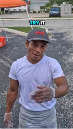 Surprising a snow cone seller with something amazing