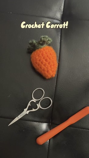 MINI Crochet Carrot🥕#crochet #diy #crochetpattern #shorts