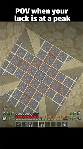 POV: Your luck is at its absolute peak in Minecraft 🍀
