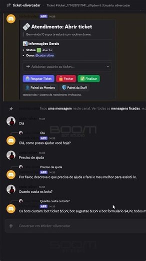 Bot ticket com sistema de auto responder