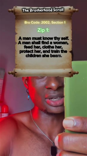 A reading from the accient scroll of men The brotherhood scroll 📜 Discovered by Mattigrini. All women must listen and understand this secret 🤫 😂