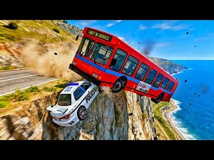Car Flies Off Cliff 😱🤯 Total Destruction BeamNG Drive #20 !