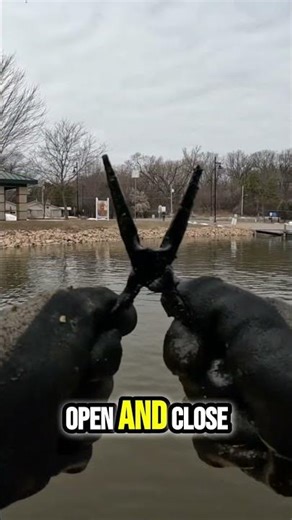 River Magnet Fishing Finds Ancient Rusty Pliers! #shorts