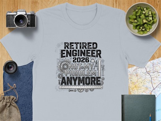 Premium Retired Engineer 2026 T-shirt, Humorous Engineering Retirement Gift, Not My Problem Anymore Sweatshirt, Blueprint Design - Etsy Canada