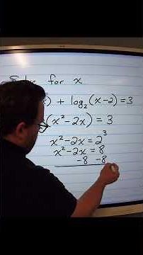 Solve for x: log₂ (x) + log₂ (x - 2) = 3 #mathhelp #precalculus #mathematics