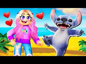 Blir adopterad av Stitch i Bloxburg!