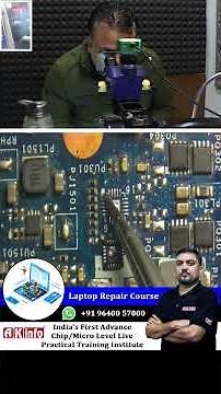 How to fix ic and remove short pins in laptop #AKinfo #laptoprepair #soldering #motherboardrepair