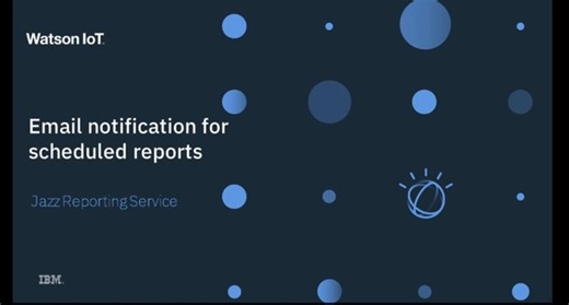 Enabling email notification on the Jazz Reporting Service Report Builder server