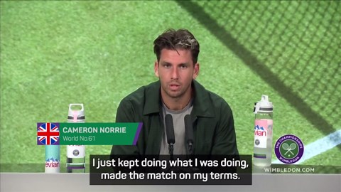 Norrie 'enjoying' the tough moments at Wimbledon