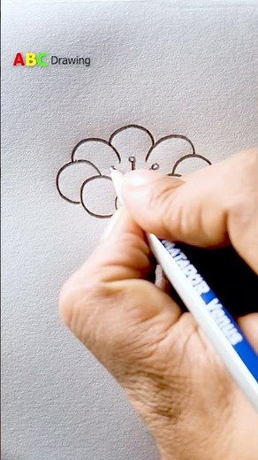 Beautiful Flower Drawing With Pencil #drawing #art