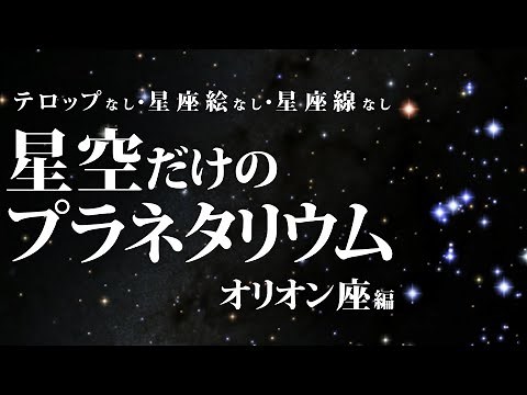 【冬の星座】オリオン座で体感する宇宙【星空だけのプラネタリウム】