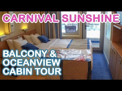 Carnival Sunshine: Balcony & Oceanview Cabin Tour
