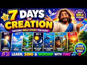 God Made Everything 🌍 7 Days of Creation Song | Bible Story for Kids 🎶✨