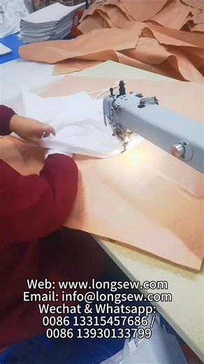 Long arm sewing machine for big bag ( FIBC) top or bottom cover sewing | Hebei LongSew Machinery Technology Co. Ltd