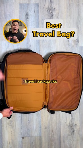This is one of the best travel backpacks, thanks to features that make your trip so much easier. This is the @Pakt One Travel Backpack. #PaktPartner Unlike most travel backpacks they’ve designed it to fit on your body more like a hiking pack. The back panel is adjustable to torso height, it has loadlifters like a backpacking pack and the padded shoulder straps. All of this, while looking like a sleek bag you could carry in the city. But the real magic is in this storage feature. It has an expand