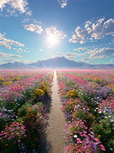 花の一本道が続く絶景｜前へ進みたくなる癒しの風景 Endless Path Through Flowers | A Journey of Hope and Calm 色とりどりの花に囲まれた一本道が、地平線へとまっすぐ続きます。 澄んだ空と広がる景色が、心に前向きなエネルギーを届けます。 迷った時や、気持ちを整えたい瞬間に寄り添う自然映像です。 An endless path surrounded by vibrant wildflowers under a clear blue sky. The open horizon and colorful scenery inspire calm, clarity, and forward movement. Perfect for relaxation, reflection, and moments when you need motivation. #癒し #花畑 #一本道 #自然風景 #前向きな気持ち #絶景 #旅気分 #心を整える #relaxing #nature #flowerfield #journey #healing #p