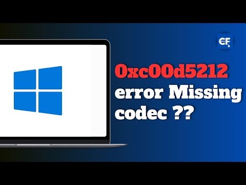 How to Fix This item was encoded in a format that's not supported 0xc00d5212 error Missing codec