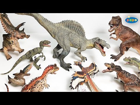 Papo Dinosaur Collection - Spinosaurus, T-Rex, Pentaceratops, Velociraptor, Gorgosaurus