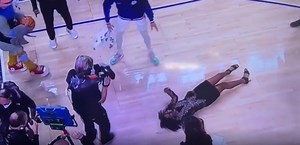 Fox Sports Reporter Kristina Pink Took A Nasty Fall & Went Face First On Court After Clippers Win On Sunday (VIDEO)