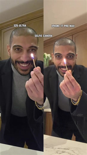 Which one wins? Selfie Camera Video Quality Test - iPhone 17 Pro Max vs Galaxy S25 Ultra! Follow @techbytoni for more tech content! #techtok #viralvideos #samsung #apple #iphone