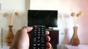 Powering off television using remove control.