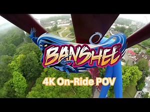 Full Ride Banshee 4K POV Kings Island Inverted Coaster