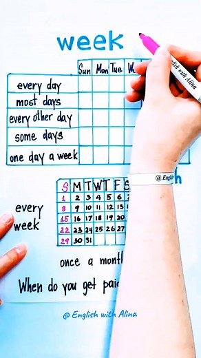 15K views · 191 reactions | Time Expressions with DAY⭐️ WEEK  MONTH #beginner #English #BASIC #englishlesson #englishwithalina #learnonline #Learning #teacher #teaching #grammar #easyenglish #ESL #grammar #improveyourenglish #basicenglish #Vocabulary #ingles #eslteacher #viral #videolesson #Easy #learn #speakenglish | English With Alina | Facebook