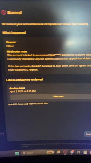@Roblox We need to have a serious discussion regarding your termination process. Your appeal bot is going rogue. How is your bot going to keep issuing me terminations for the same thing but changing it randomly while I’m already terminated. That makes no sense. Please fix this. #roblox #banned #help #fyp #robloxedit