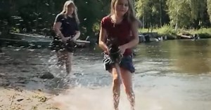 Finnish girls compete in horseless horse shows