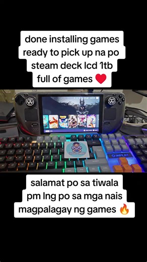 Boss tisoy ng manila ‼️ Ito na po unit mo na pinadala d2 sa shop 🔥 Full of games na po 😍 Salamat po sa tiwala 💯✔️ #ThankYouLord #JayceeGaming #LenovoLegionGO #ROGAllyX #MSIClaw