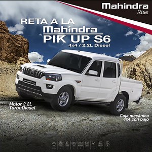 🛻 La PIK-UP S6 4x4 de Mahindra está lista para seguirte llenando de Aventuras. Su look rústico y habilidades para el trabajo pesado son la receta perfecta para que nunca te detengas. ¡Te presentamos a una camioneta lista para conquistar! Descúbrela en https://mahindracolombia.com/pick-up/pik-up-s10-4x4/ | Mahindra Colombia