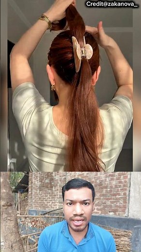 Easy Hair Hack to Hide Claw Clip 💡