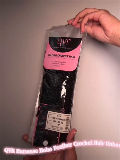 Unboxing QVR Burmese Boho FEATHER Crochet Hair 💕 Super full, soft & loc-friendly! #QVRHair #BurmeseBoho #CrochetHair #LocStyles #BohoHair