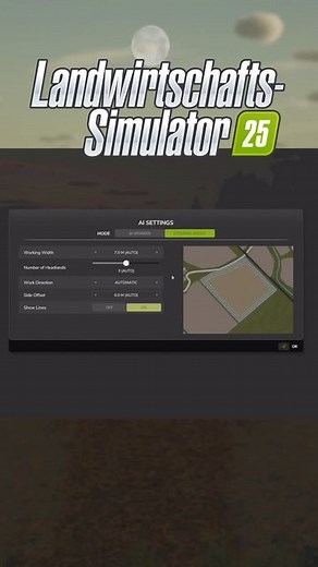 LS News on Instagram: "In den „KI-Einstellungen“ des neuen LS25 (standardmäßig auf dem PC durch langes Drücken der Taste H) könnt ihr zwischen dem „KI-Helfer“ und der „Lenkunterstützung“ wählen und weitere Anpassungen wie die Arbeitsbreite, die Anzahl der Vorgewende, die Arbeitsrichtung, den Seitenversatz und die Anzeige der Linienführung vornehmen. Dies macht das Mulchen bei Tag und/oder Nacht noch einfacher. Die Vorbesteller-Links zu den unterschiedlichen LS25 Versionen findet Ihr in unserer B