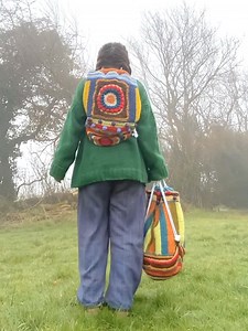 I’ve been busy with my crochet hook and made two crochet backpacks… both fully lined and ready to carry all your treasures. They’re bright, colourful, and full of fun! I use this style of bag all the time, so I thought you might like them too! They’re available now ✨ | The Topian Den