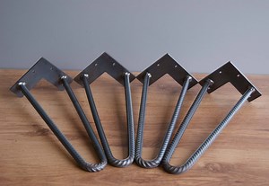 4x Rebar Hairpin Legs 12 Mm Rod (1/2 Inches) All Sizes - DIY, Furniture Feet, Bench Legs (SET OF 4) - Etsy