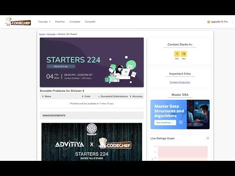 codechef starters 224 FREE CODE LIVE CODING https://t.me/codingSoln_ss