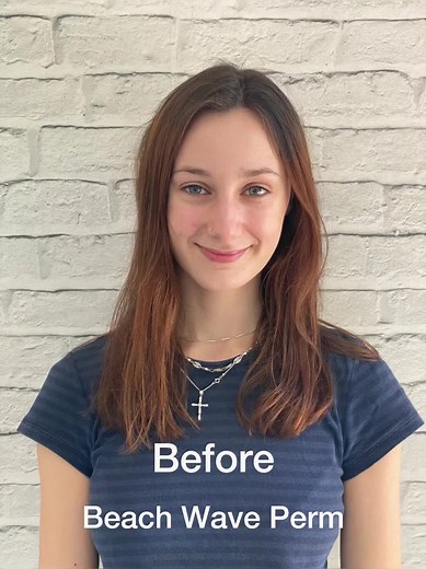 Beach Wave Perm, forget the 80’s its back on trend! Stylish, fun and fabulous! #perm #beachwaves #wavyhair #farnhamcommon #hair #style #rollers #curls @Davines @Dyson @Dyson Hair @K18 Hair