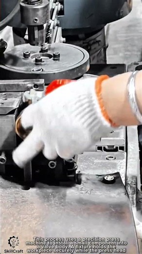 Valve Component Assembly Work Tool Using Precision Press Machine #worktool